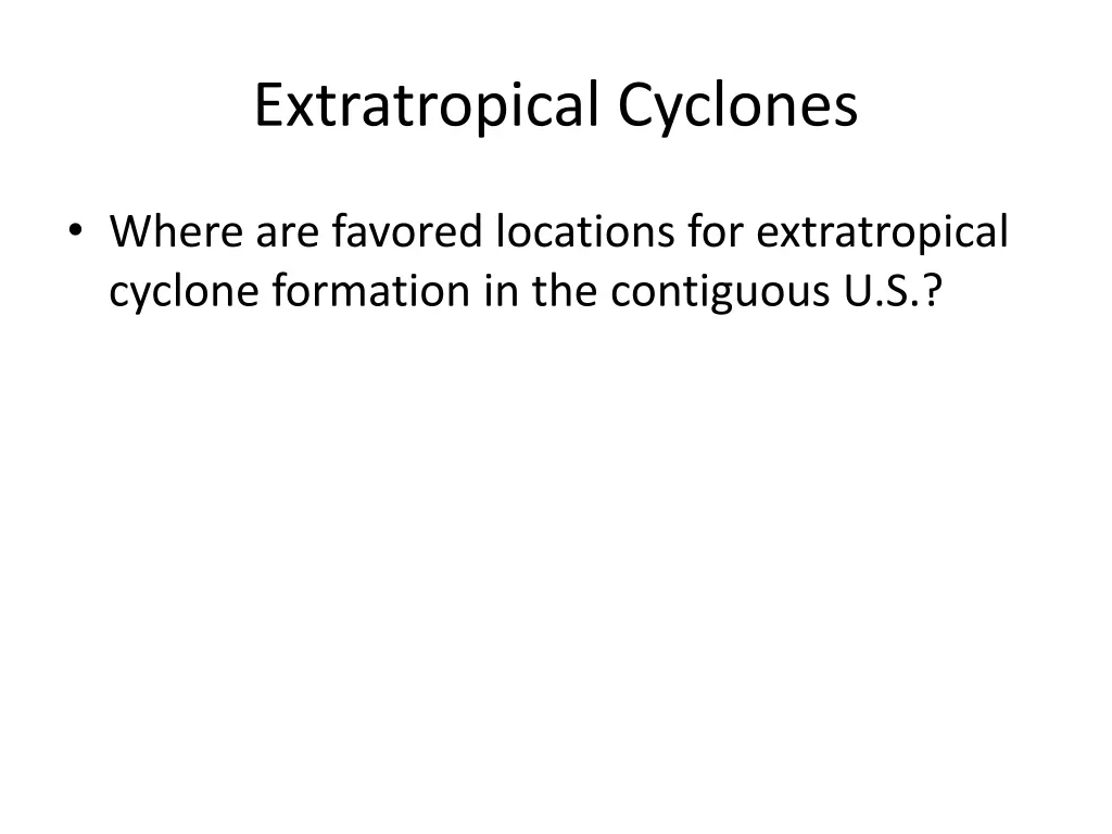extratropical cyclones