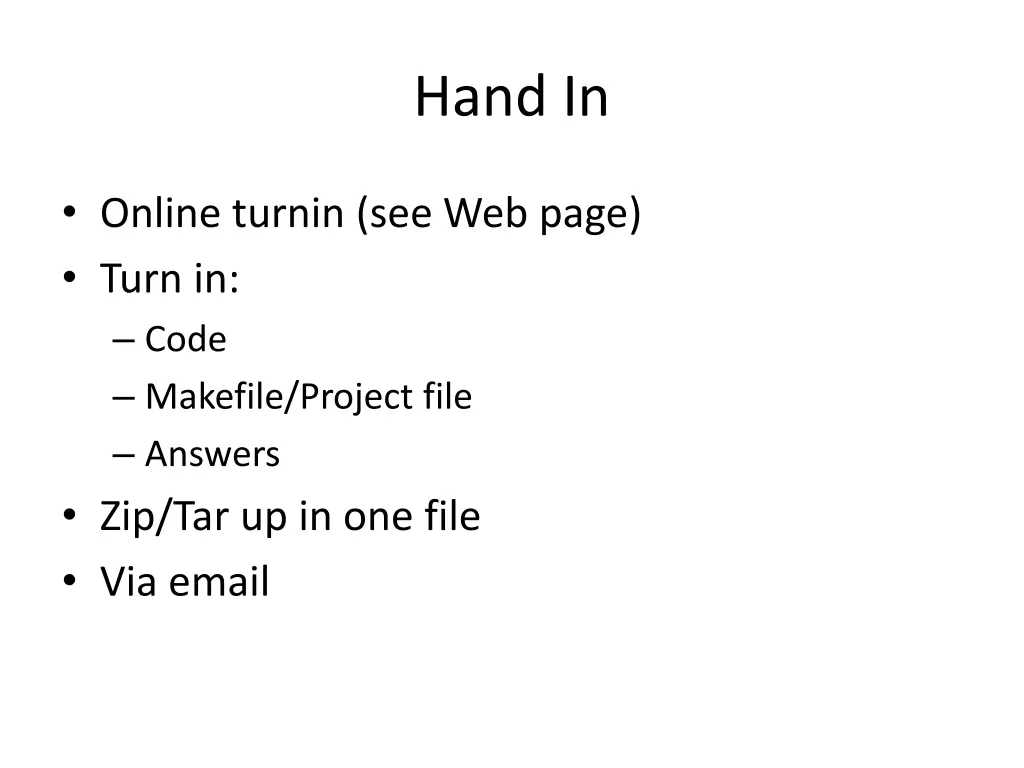 hand in