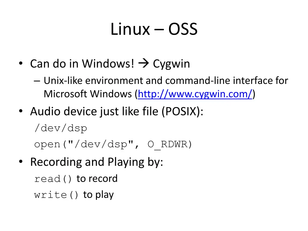 linux oss