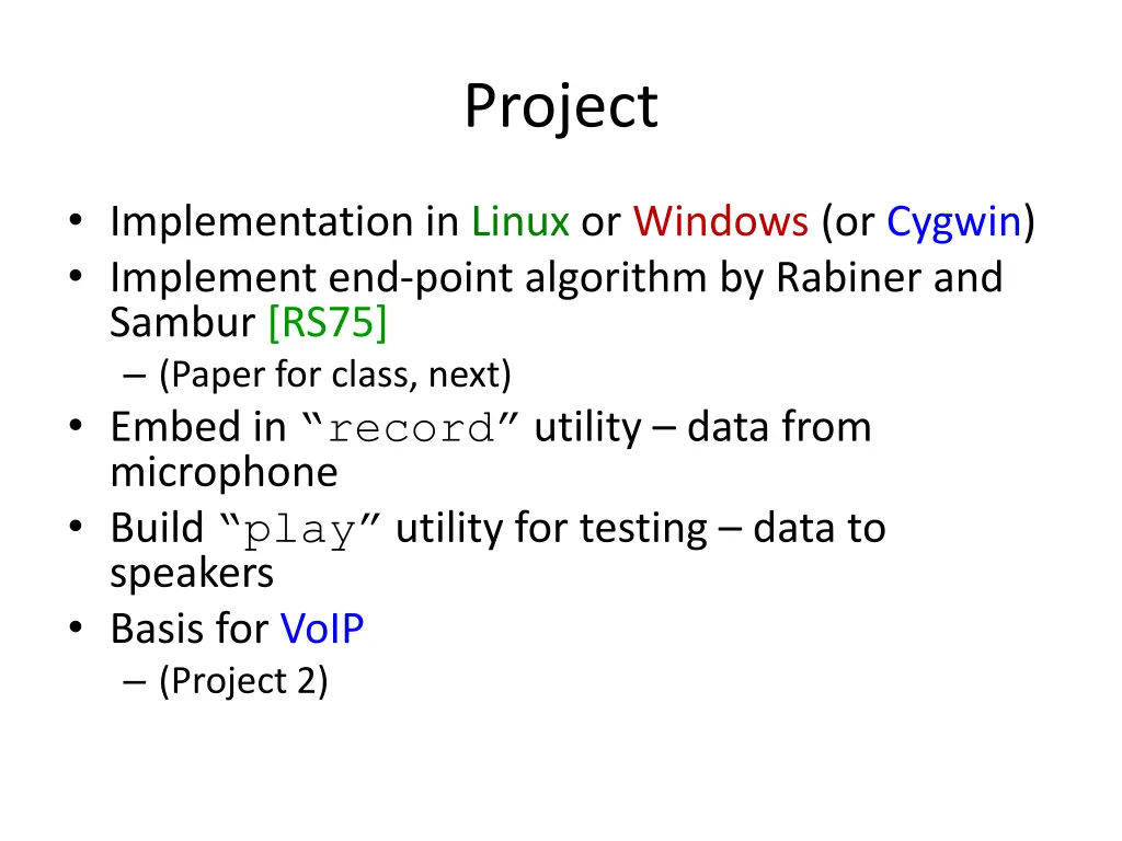 project