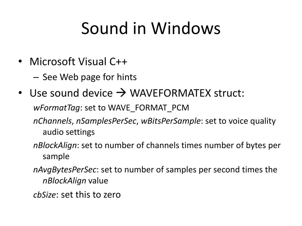 sound in windows