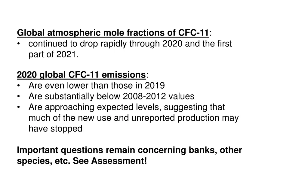 global atmospheric mole fractions