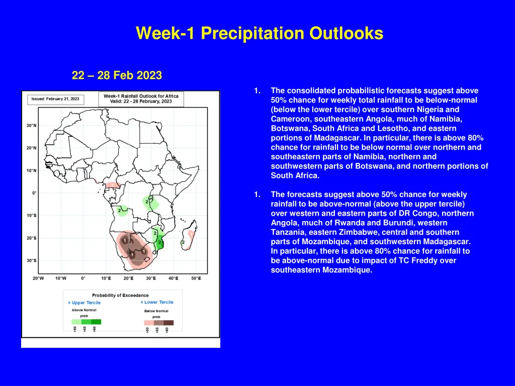 week 1 precipitation outlooks