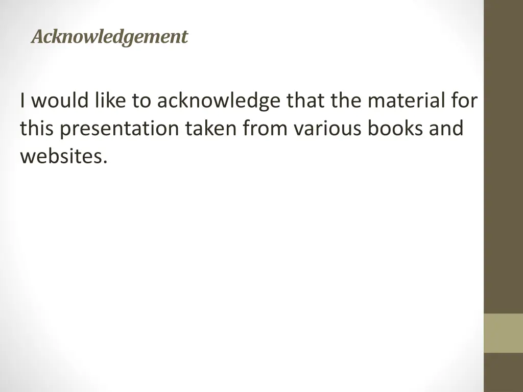 acknowledgement