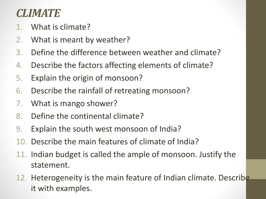 climate 1 what is climate 2 what is meant
