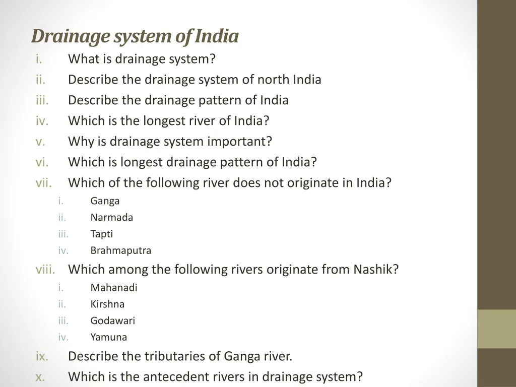 drainage system of india i what is drainage