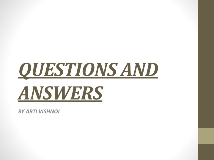 questions and answers
