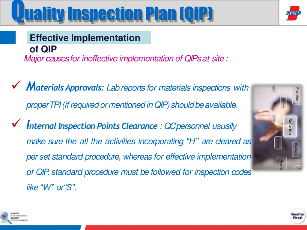 q uality inspection plan qip 10