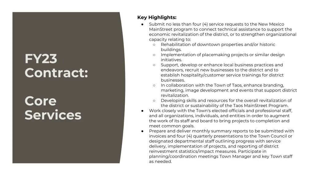 key highlights submit no less than four 4 service