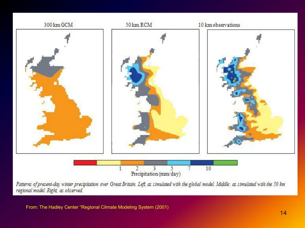 from the hadley center regional climate modeling