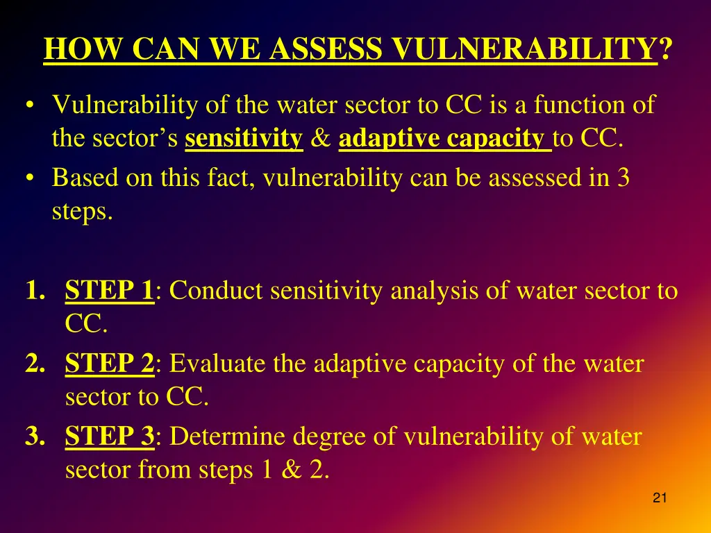how can we assess vulnerability