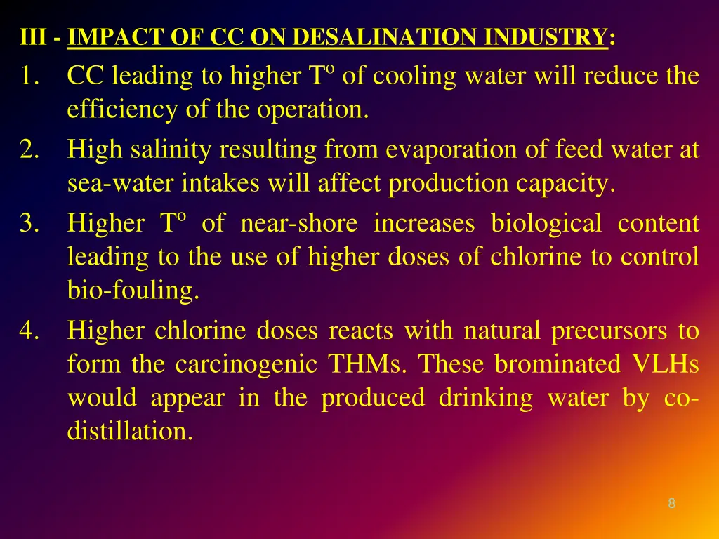 iii impact of cc on desalination industry