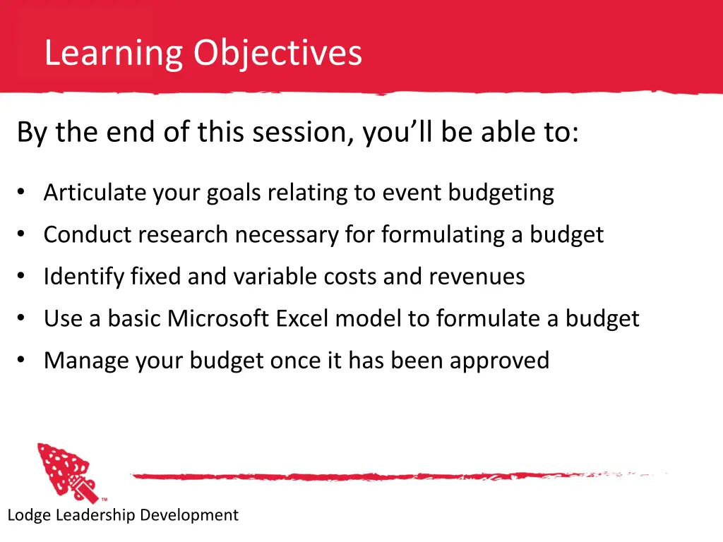 learning objectives