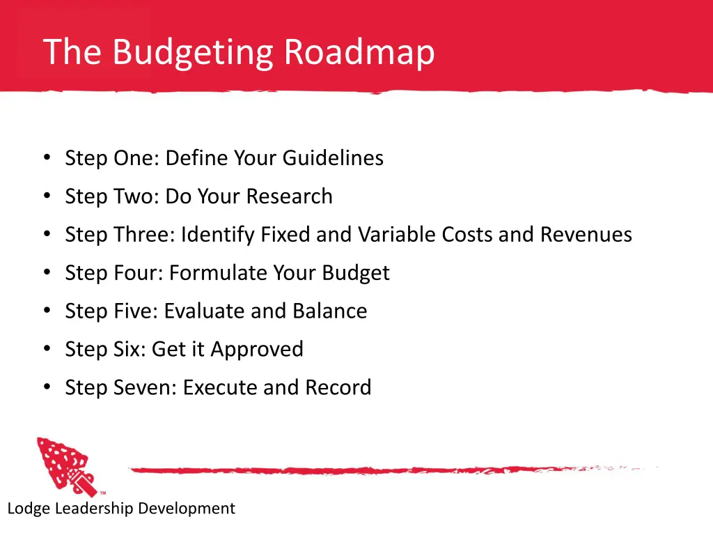 the budgeting roadmap 7