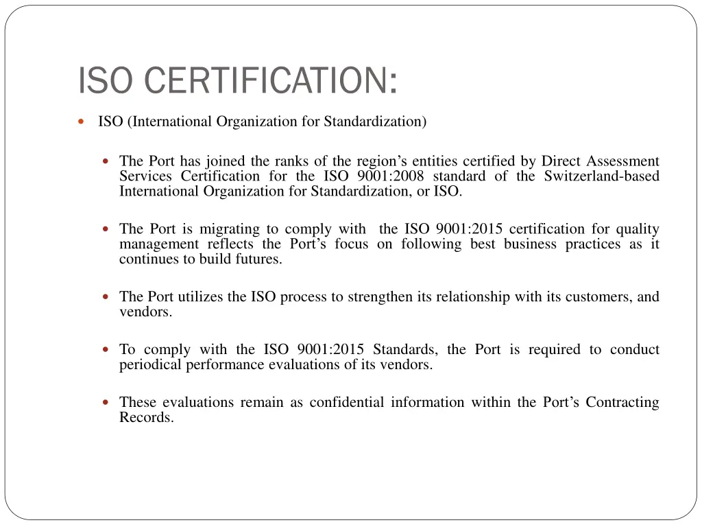iso certification