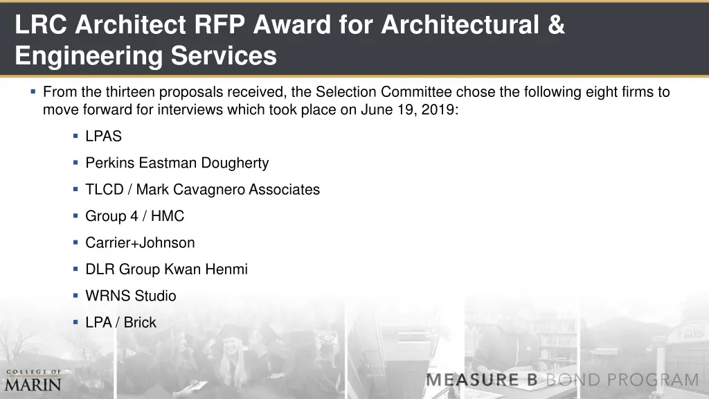 lrc architect rfp award for architectural 2