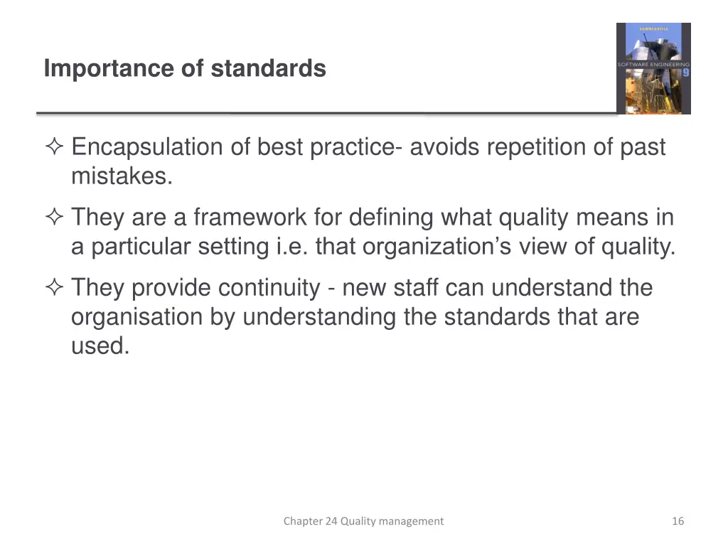importance of standards