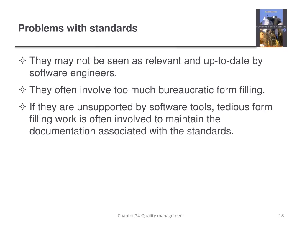 problems with standards