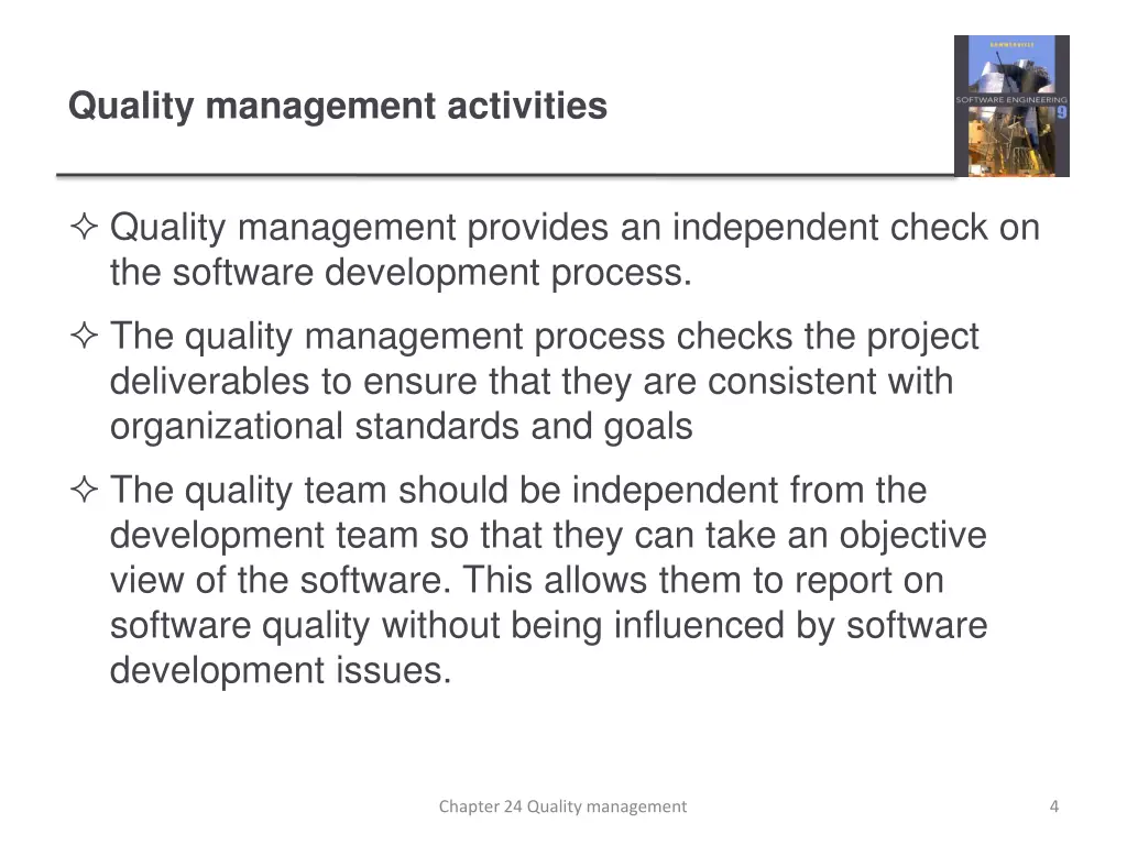 quality management activities