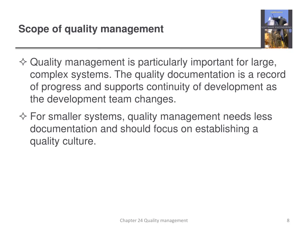 scope of quality management