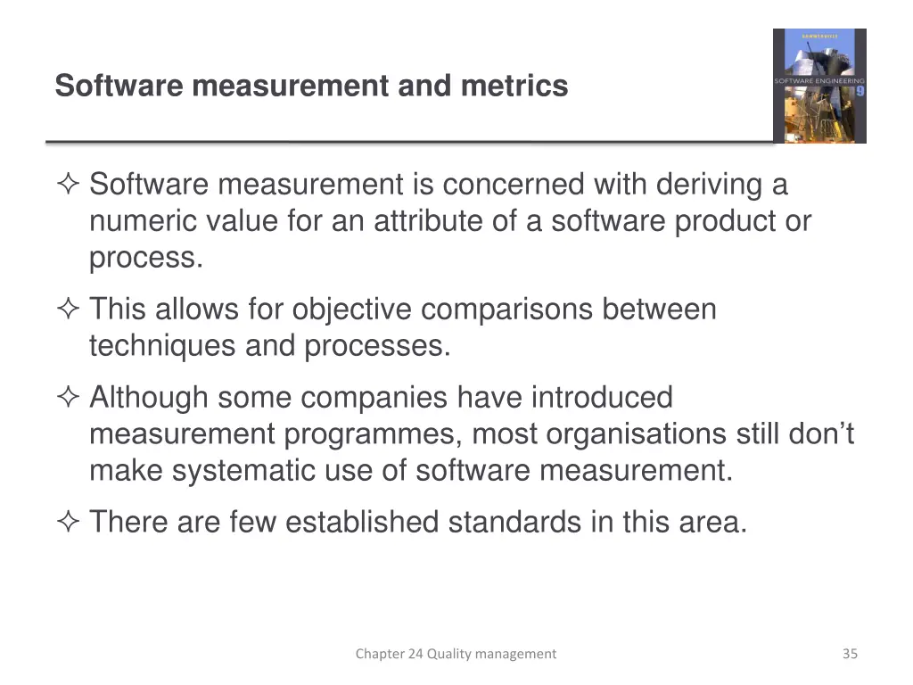 software measurement and metrics
