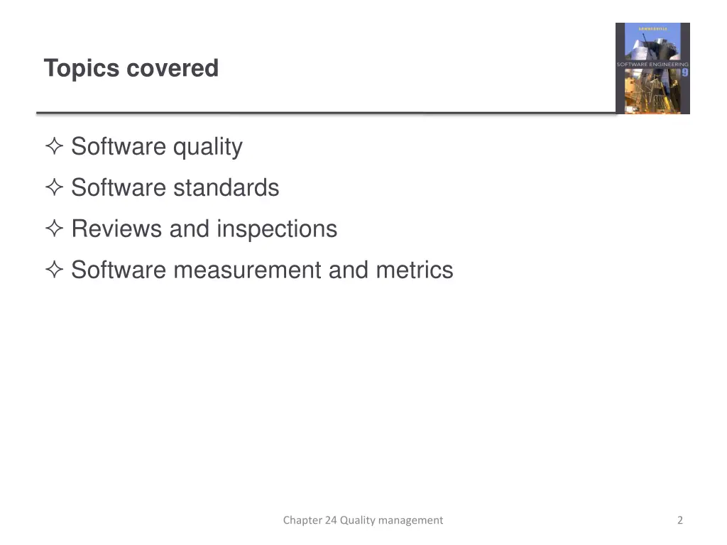 topics covered