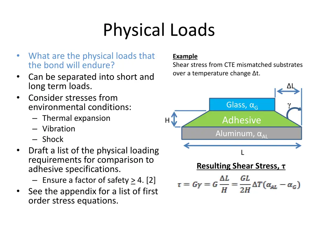 physical loads