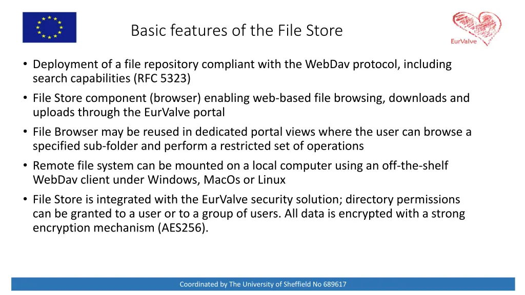 basic features of the file store