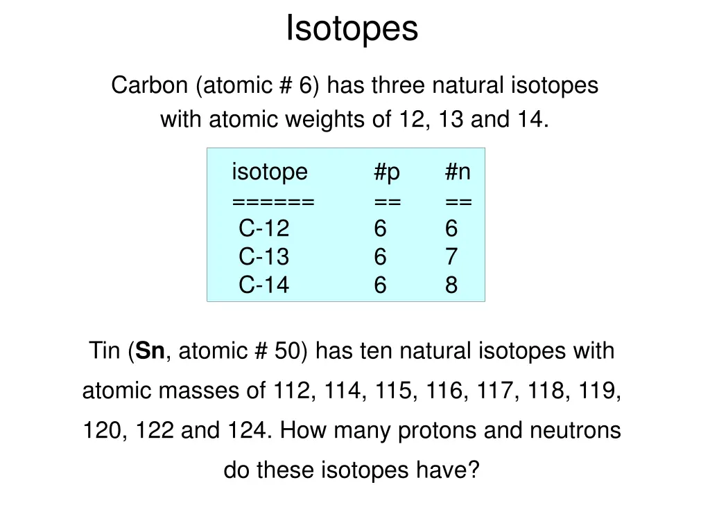 isotopes