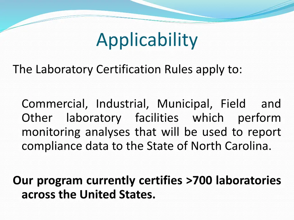 applicability