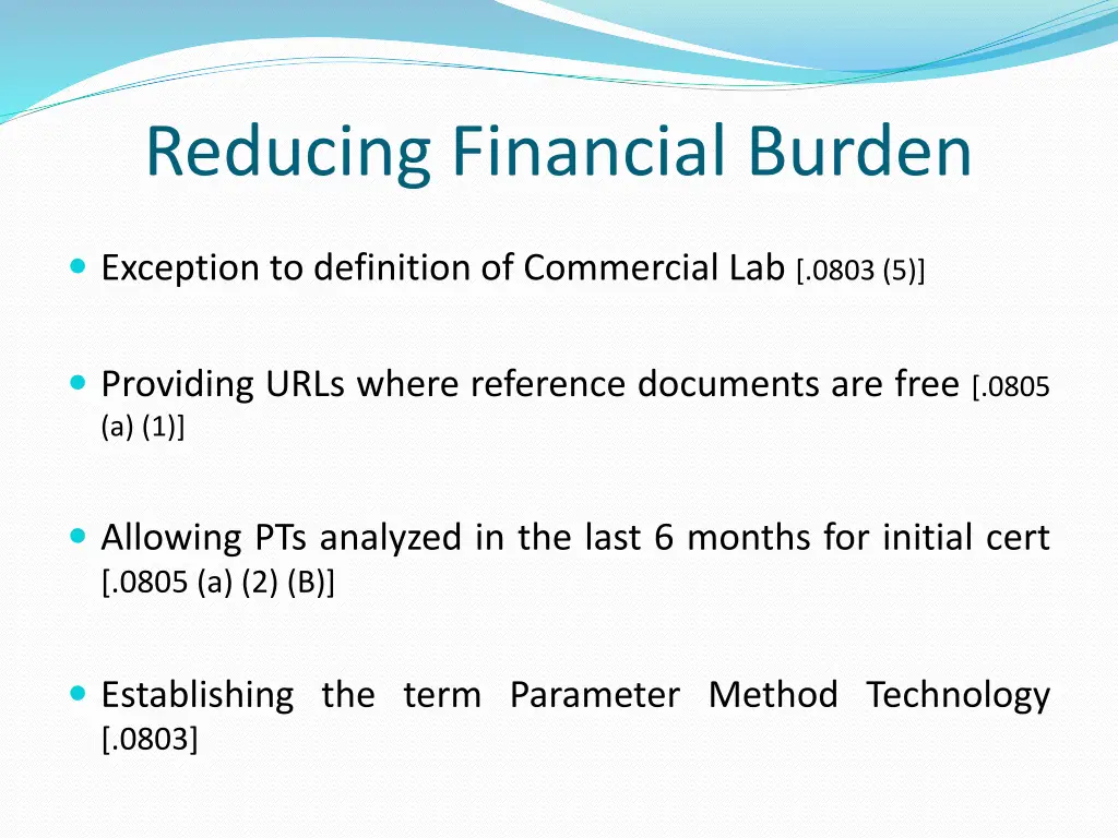 reducing financial burden