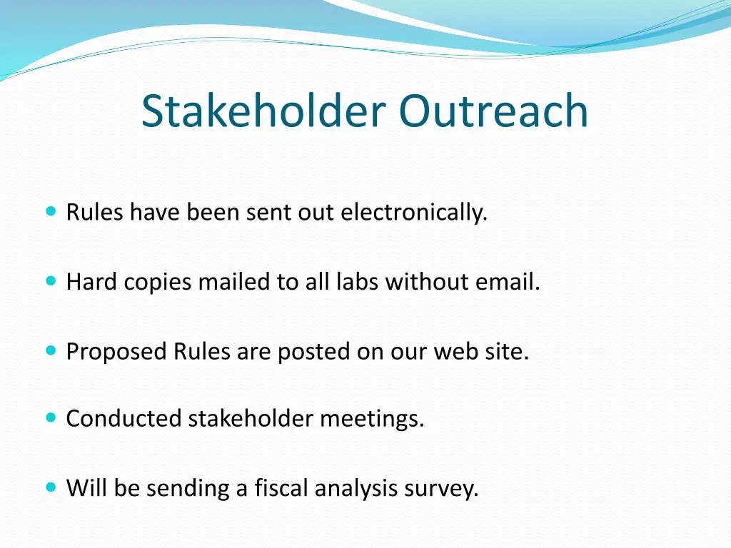 stakeholder outreach