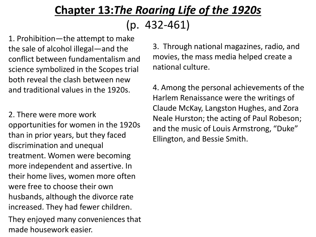 chapter 13 the roaring life of the 1920s 1
