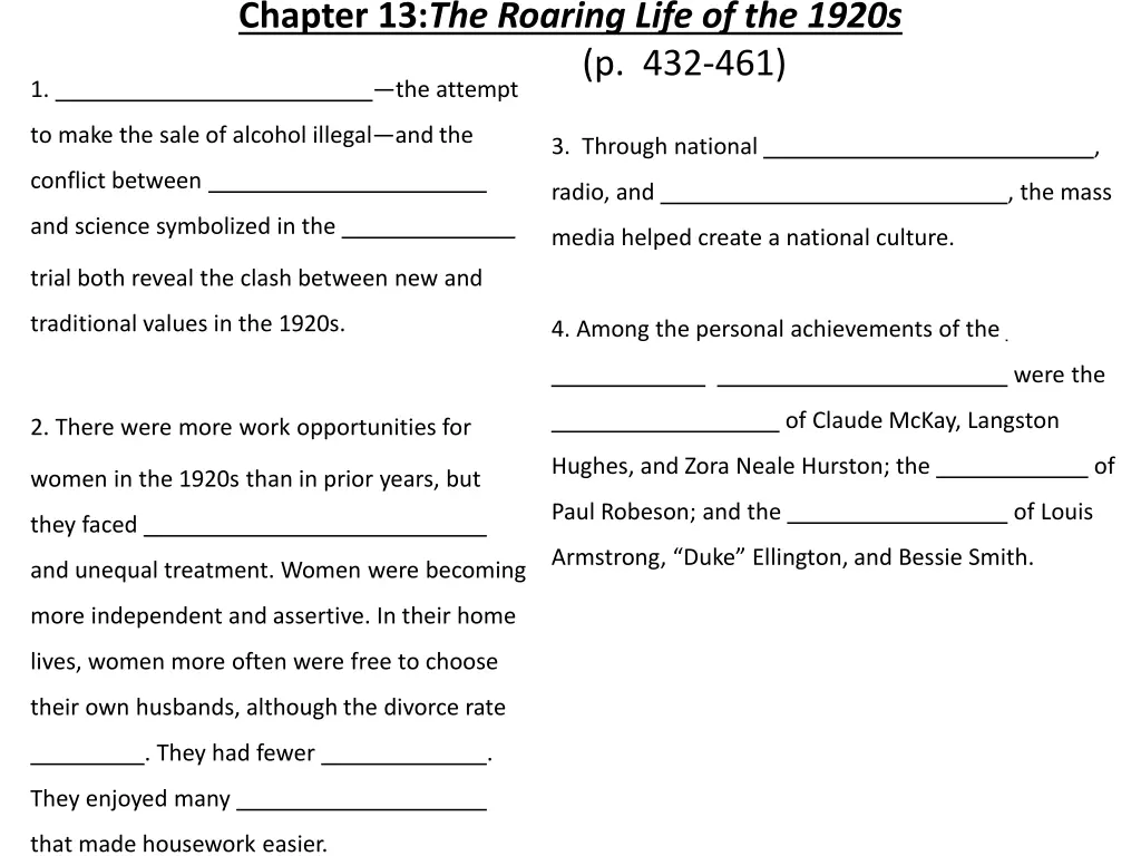 chapter 13 the roaring life of the 1920s