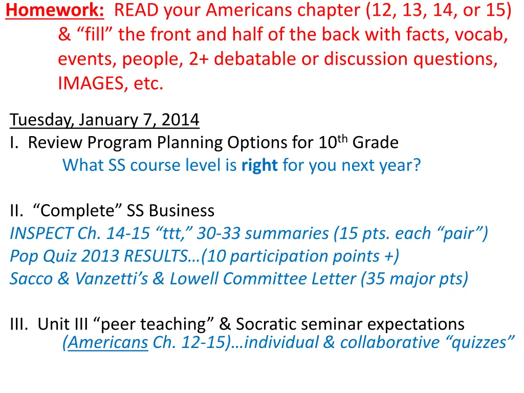 homework read your americans chapter 1