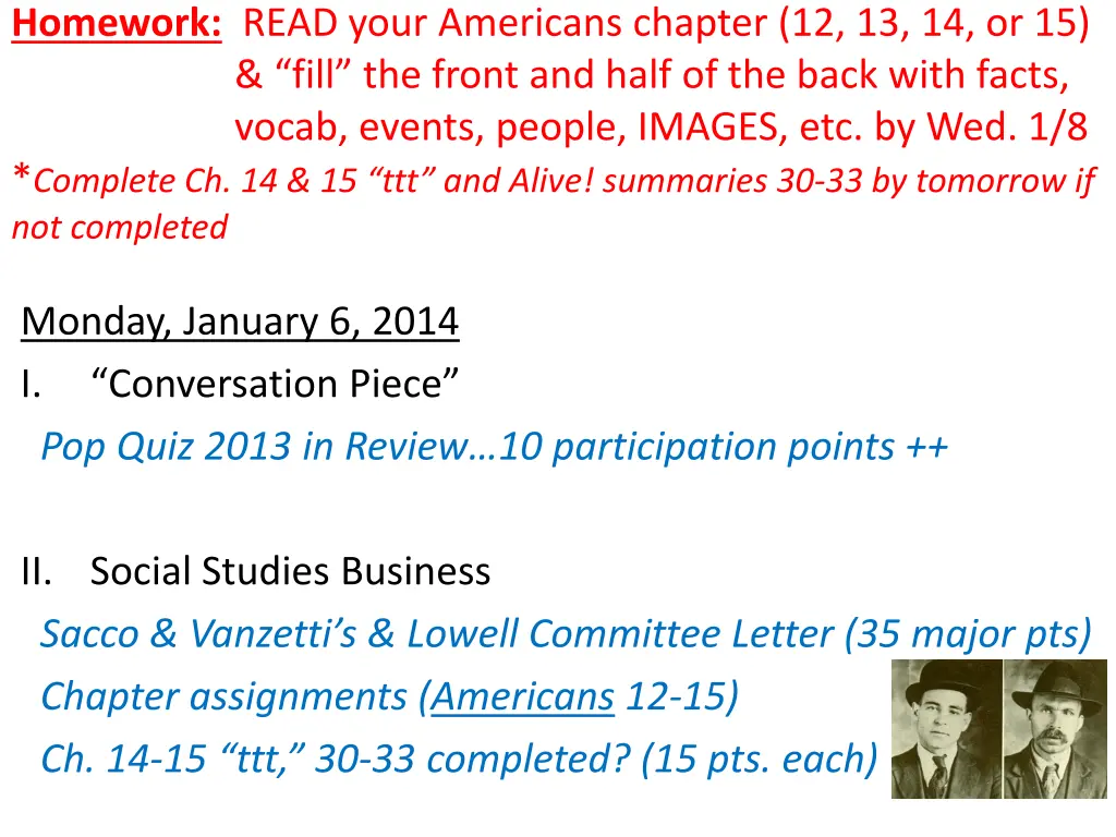 homework read your americans chapter
