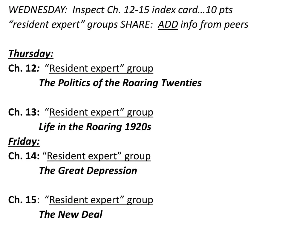 wednesday inspect ch 12 15 index card