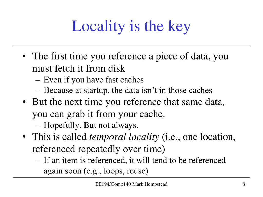 locality is the key