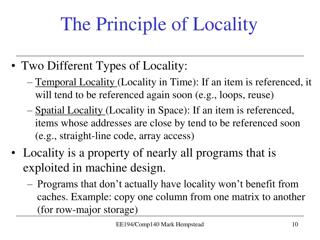 the principle of locality