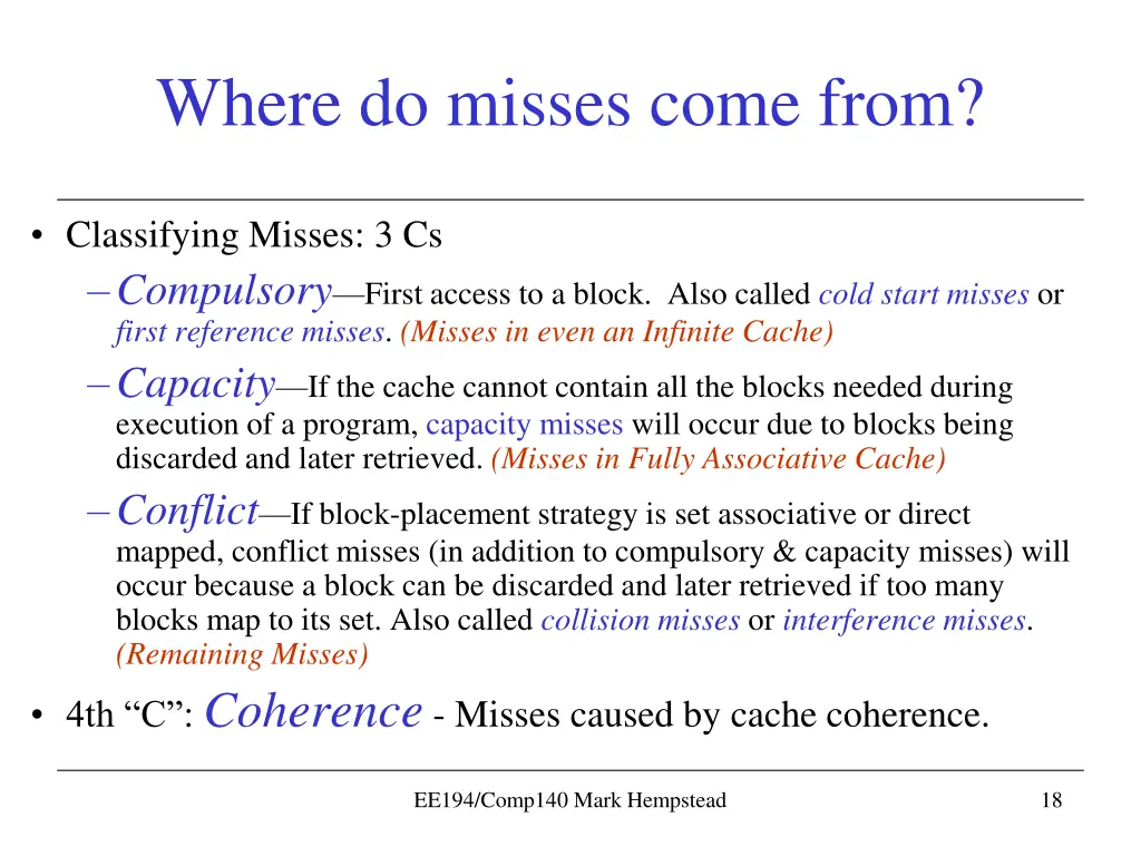 where do misses come from