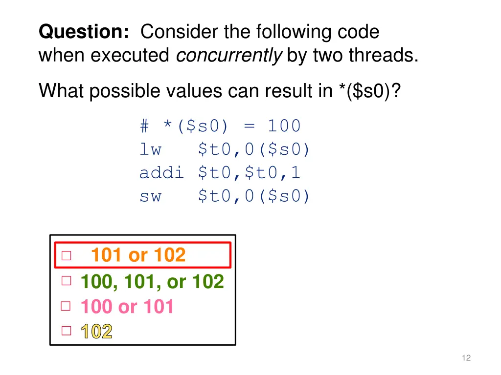 question consider the following code when