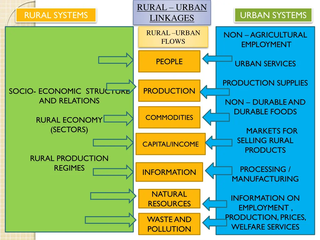 rural urban linkages