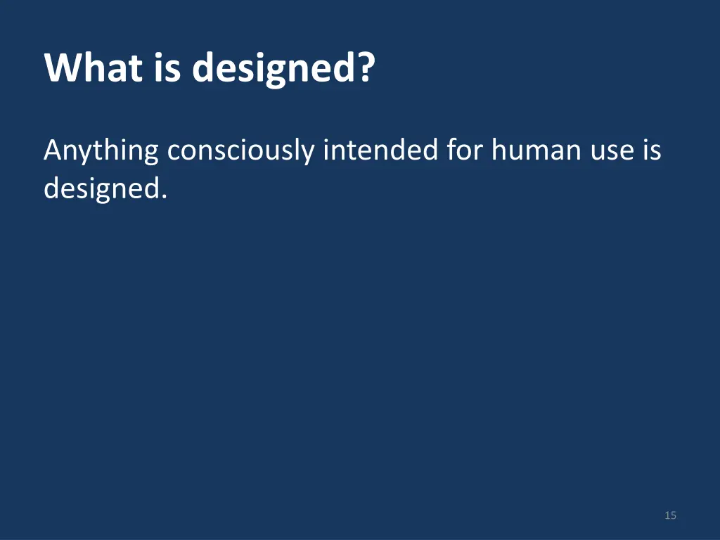 what is designed