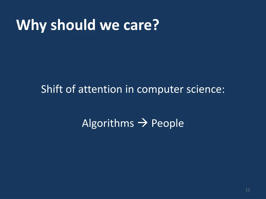 why should we care