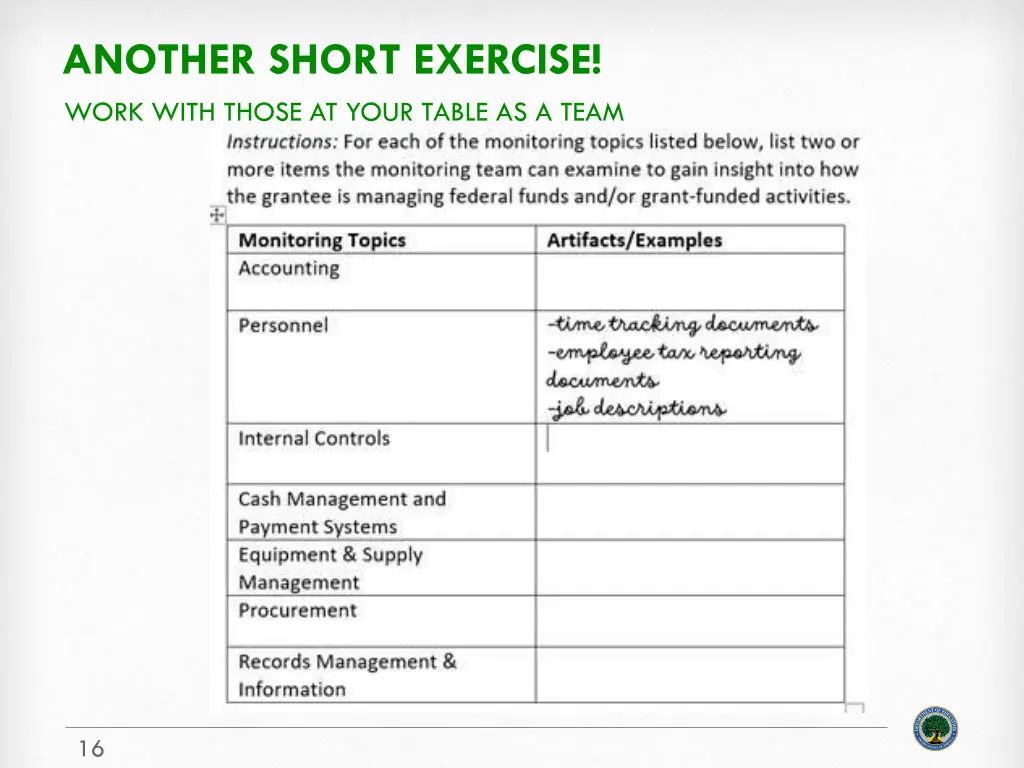 another short exercise work with those at your