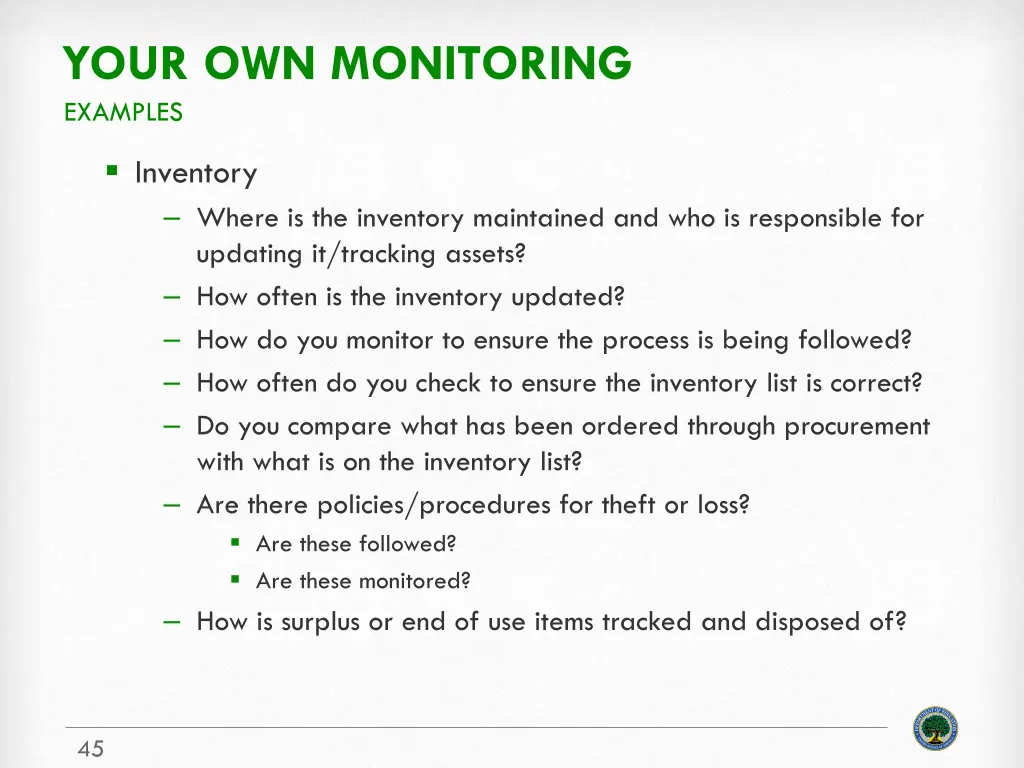 your own monitoring examples 1