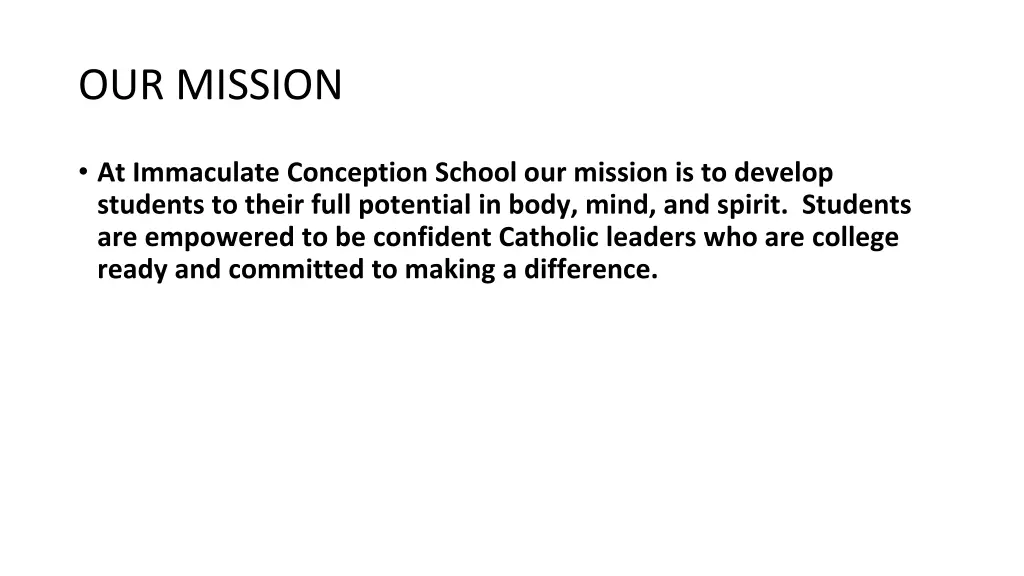 our mission