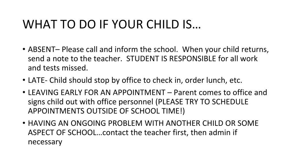 what to do if your child is
