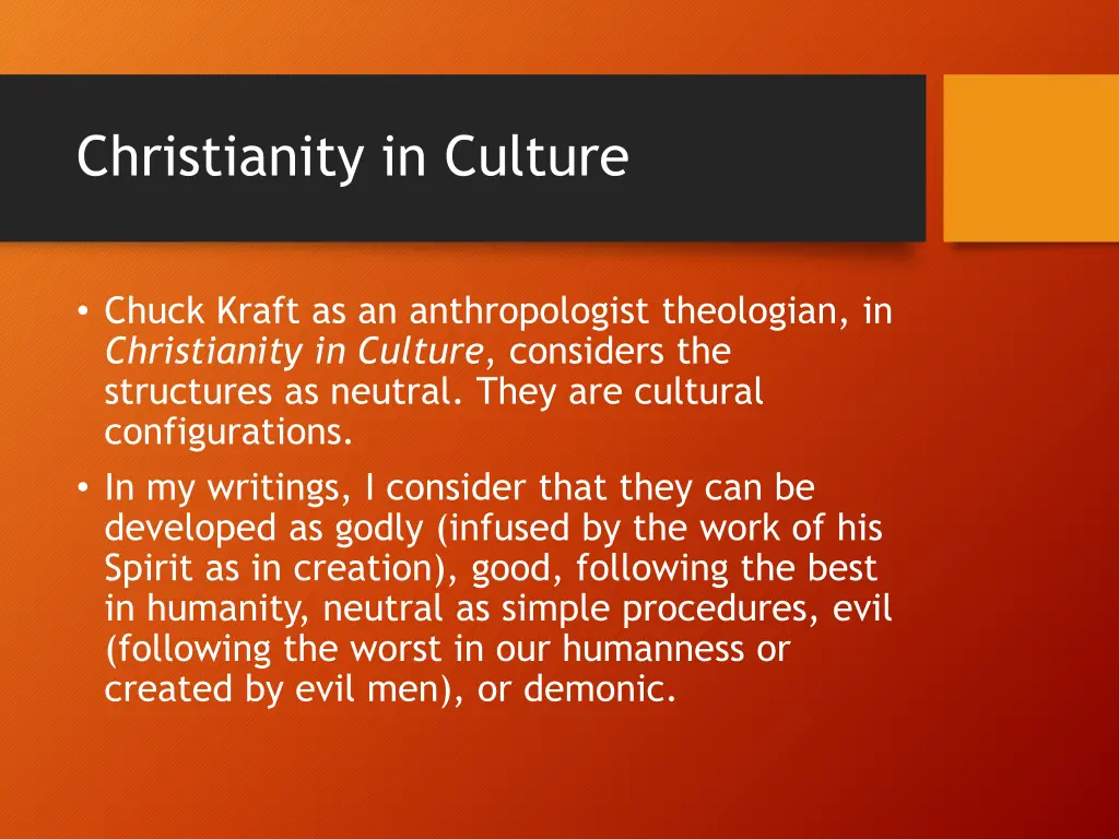 christianity in culture