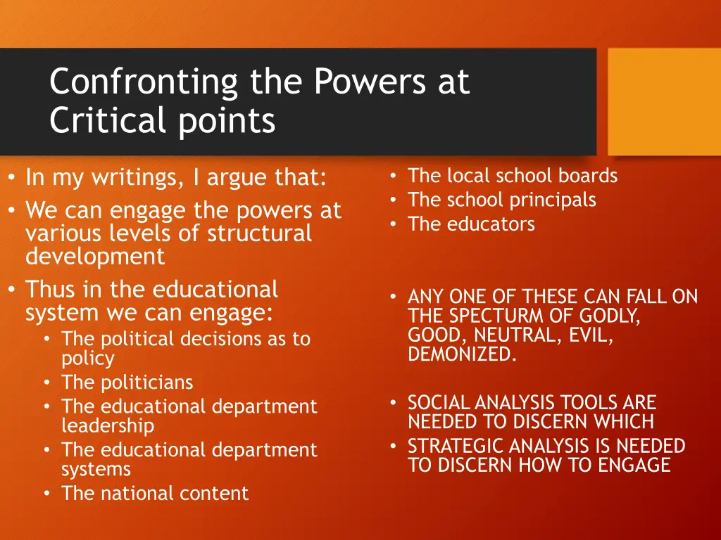 confronting the powers at critical points